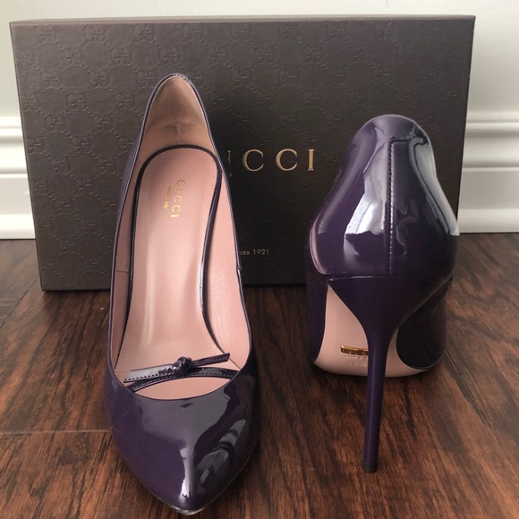Gucci Patent Leather Vernice Crystal, Purple - Picture 3 of 8